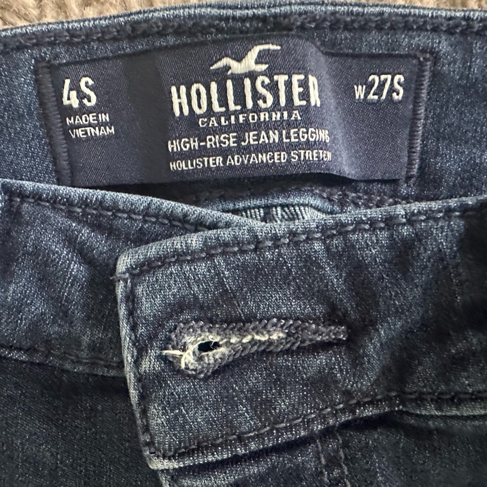 Hollister Dark Blue Women's High-Rise Jean Legging - Picture 2 of 4